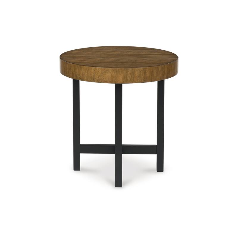 Signature Design by Ashley Steenlage Brown/Black Table (Set of 2) - 48" W x 48" D x 17" H