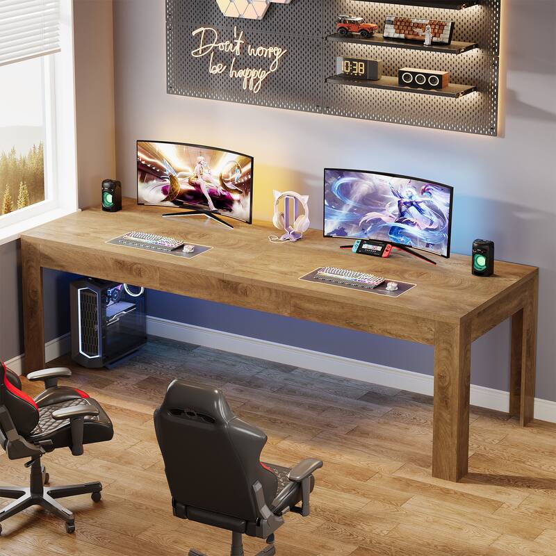 78.7 Inch Extra Long 2-person Desk Office Computer Table