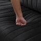 preview thumbnail 6 of 51, 2 Piece Living Room Sofa Set, Velvet Upholstered, Solid Manufactured Frame, Reversible Cushions, Metal Feet, Flared Armrests