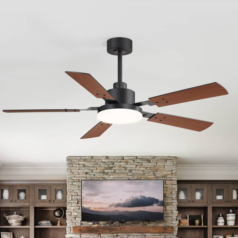 42/48/52/56/60/65-IN LED Ceiling Fan with Light Kit and Remote(5/6/7/8-Blade)