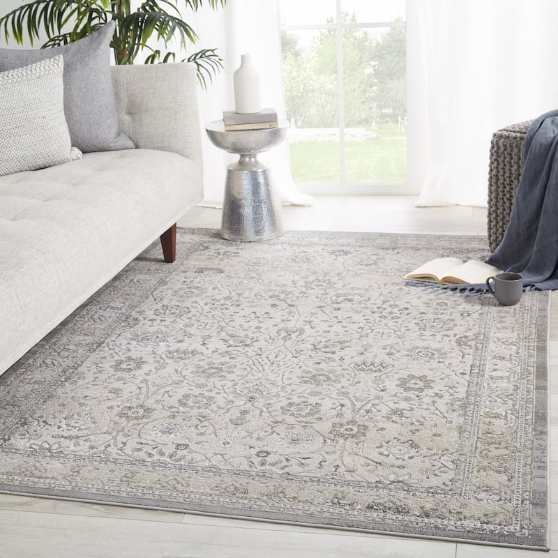 Odel Oriental Gray/ White Area Rug
