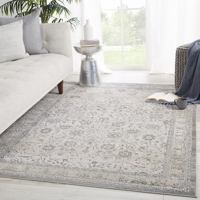 Odel Oriental Gray/ White Area Rug