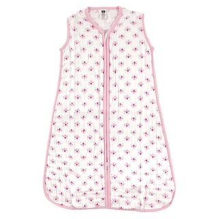 Hudson Baby Infant Girl Muslin Cotton Sleeveless Wearable Sleeping Bag, Sack, Blanket, Flower