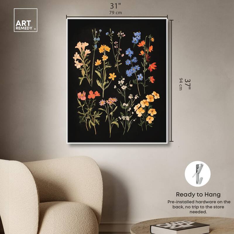 Darkling Daisies II Canvas by Art Remedy