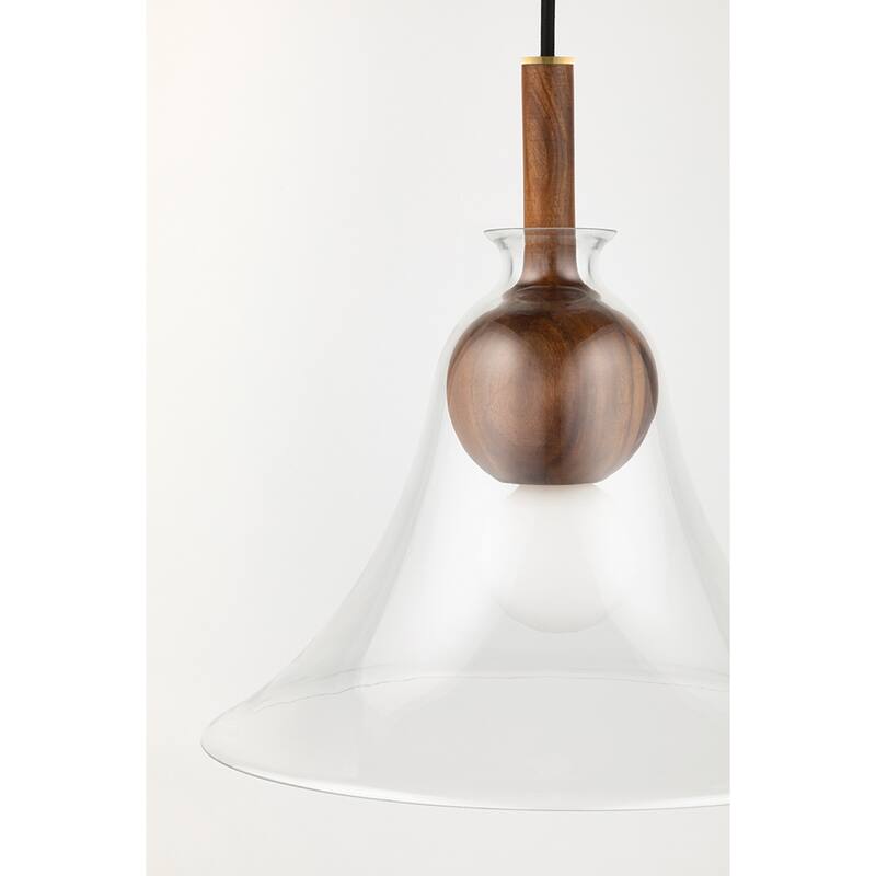 Carbon Loft Bonnevie 1-light Pendant with Clear Glass