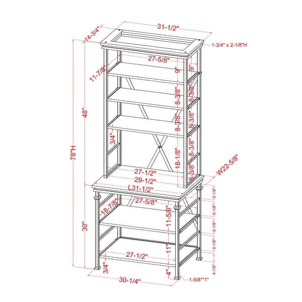 Rendrick Farmhouse Adjustable Shelves Bookcase by Furniture of America