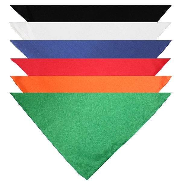 Mechaly Triangle Plain Cotton Bandanas - 7 Pack - Kerchiefs and Head - One Size. Opens flyout.