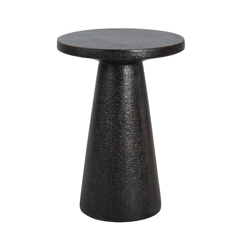Christopher Knight Home - Terra Modern Outdoor MGO Side Table in Black - 16.22"W x 16.22"D x 23"H