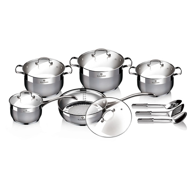 Blaumann 13-Piece Satin Finish Cookware Set. Opens flyout.