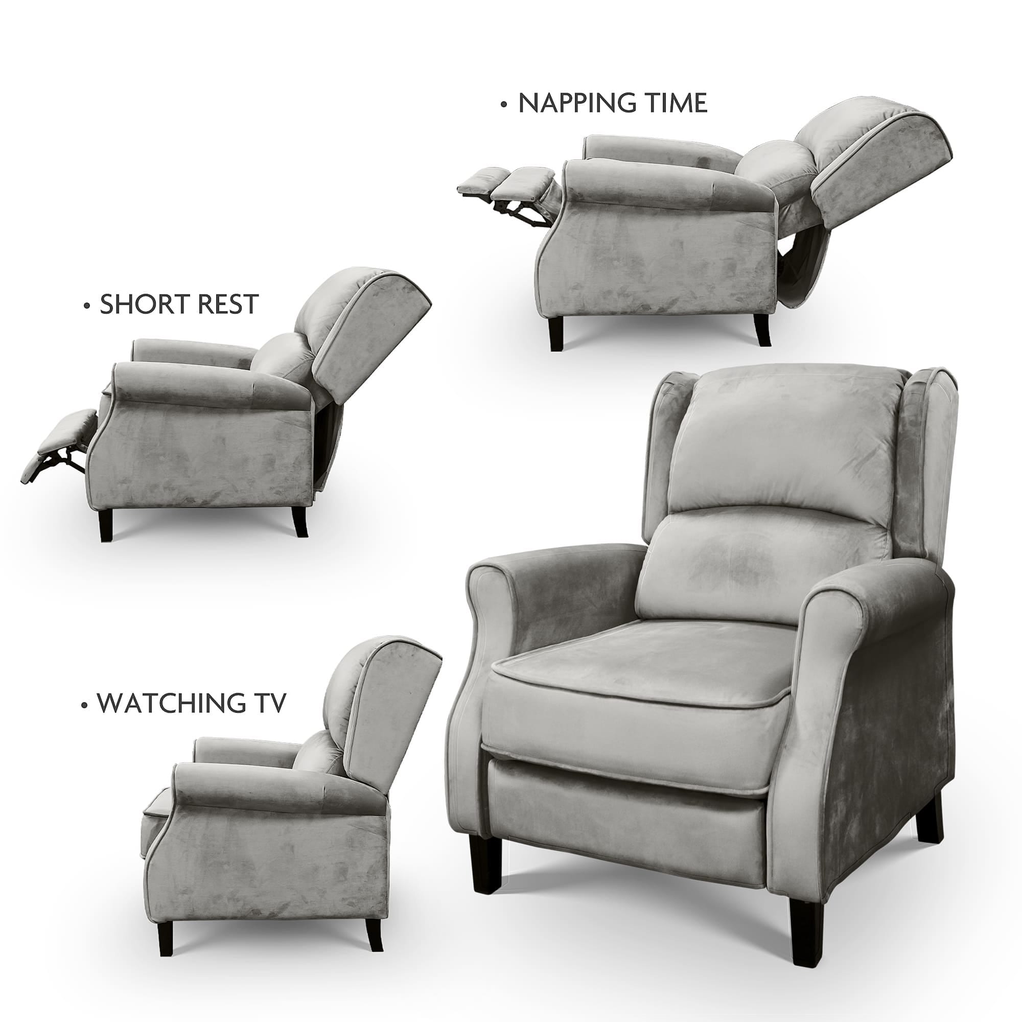 Short clearance back recliner