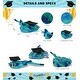 preview thumbnail 2 of 3, DolliBu Blue Tie-Dye Stingray Graduation Plush Toy with Cap w/ Tassel - 20 inches
