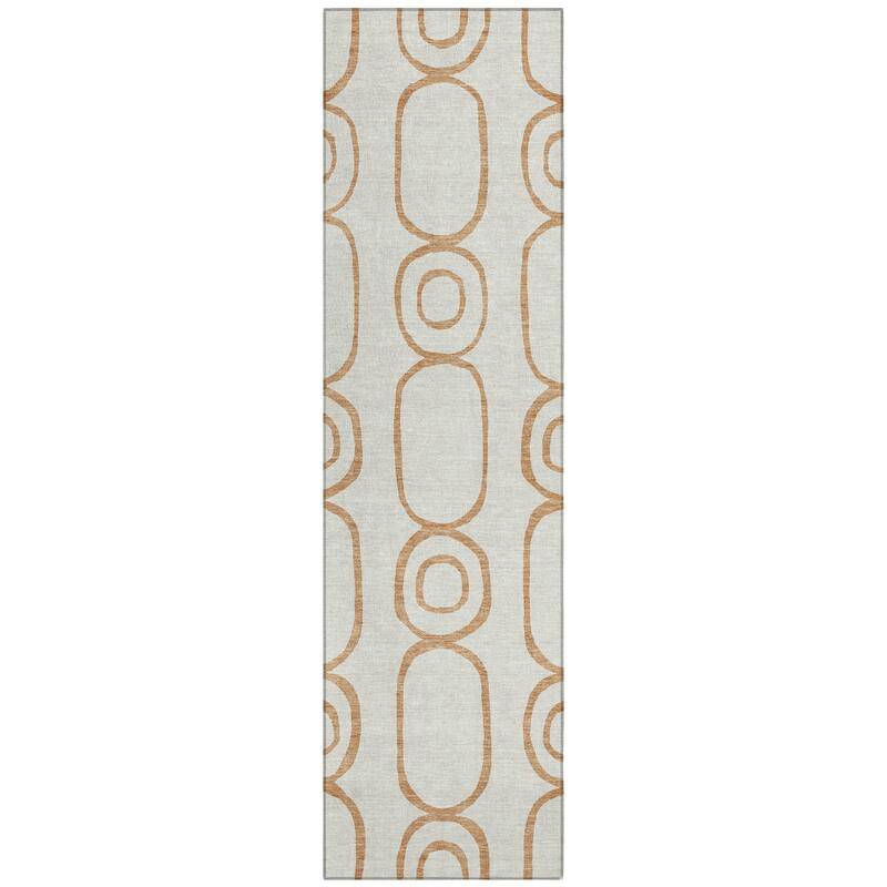 Machine Washable Indoor/ Outdoor Modern Vibe Chantille Rug