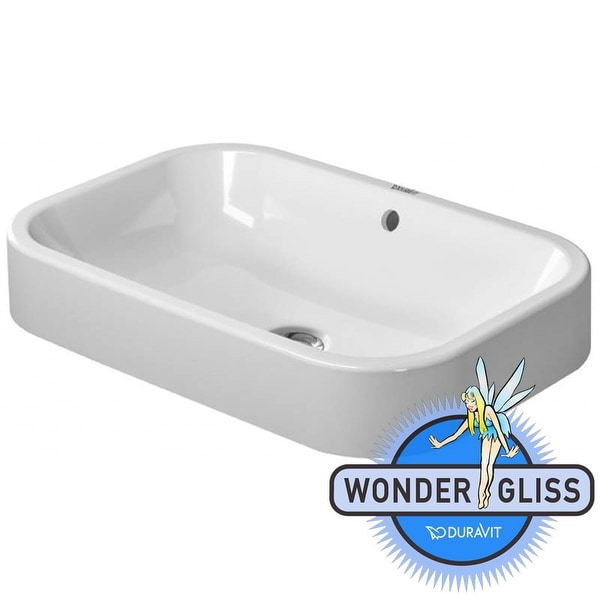 Duravit 2314600000 Happy D.2 Ceramic 23-5/8" Vessel Bathroom Sink with Overflow