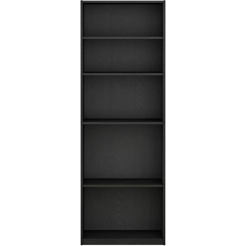 Adjustable 4-Shelf Bookcase Compact Home or Office Storage Organizer with Modern Design and Open Display Shelves