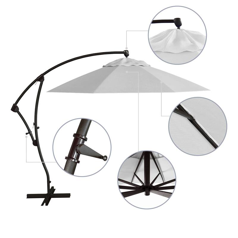 Okracoke 9ft Rotating Aluminum Umbrella by Havenside Home