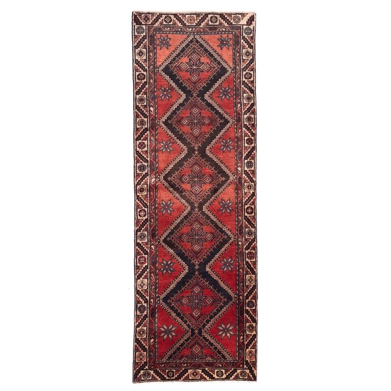 ECARPETGALLERY Hand-knotted Konya Anatolian Red Wool Rug - 3'1 x 9'8