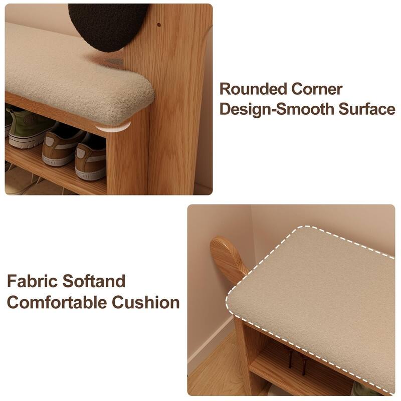 2-Tier Shoe Bench - 35.83"D x 8.07"W x 14.07"H