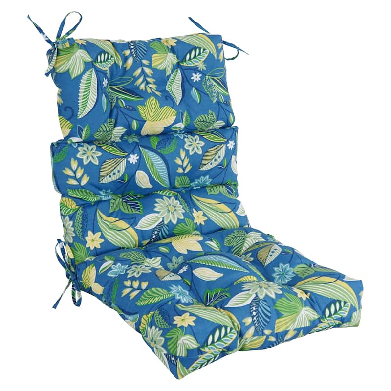 Multi-section Tufted Outdoor Seat/Back Chair Cushion (Multiple Sizes) - 20 x 42 - Skyworks Caribbean
