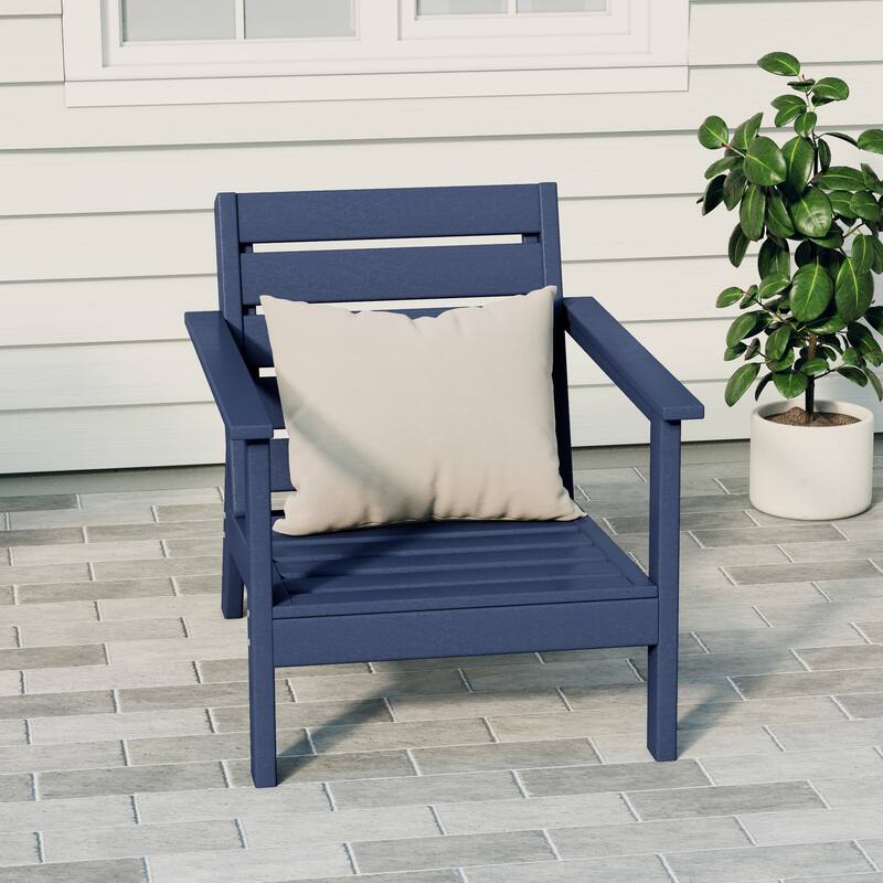 Polytrends Birchwood All Weather Poly HDPE Outdoor Patio Deep Seating Arm Chair