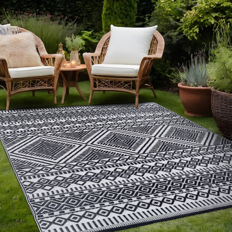 Beverly Rug Boho Outdoor Rug Waterproof for Patio, RV Camping
