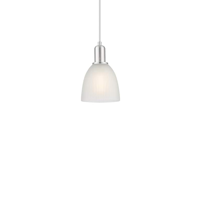 Innovations Lighting 716-1P-10-6 Castile Pendant Castile 6" Wide Mini - Brushed Satin Nickel / White