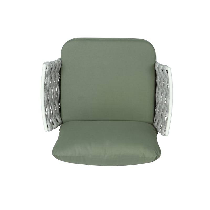 Roomfitters Outdoor Steel Club Chair with Cushions, Set of 2
