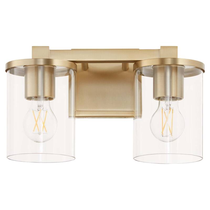 Quorum International 523-2 Bolton 2 Light 14" Wide Vanity Light - Aged Brass