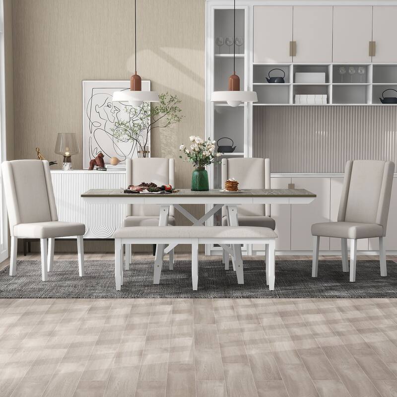 6-Piece Classic Dining Table Set