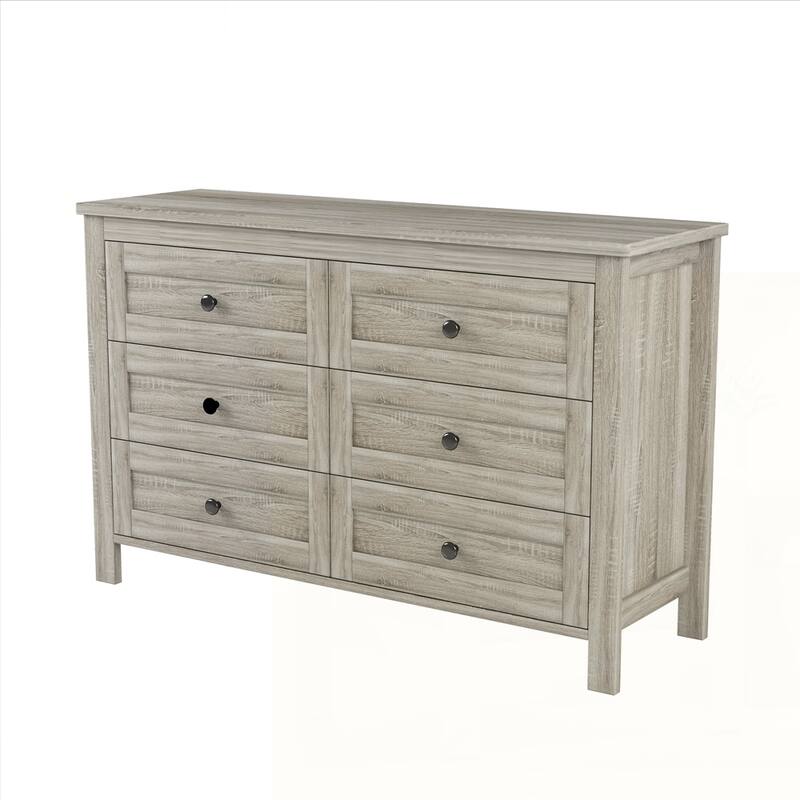 Farmhouse Style Wooden Dresser with 6 Drawer
