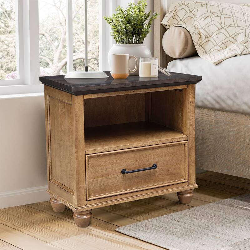 International Concepts Solid Wood 1-Drawer Nightstand