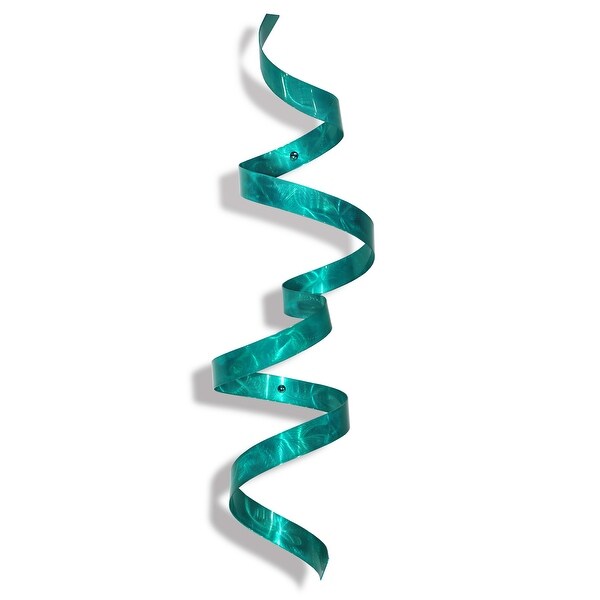 Shop Statements2000 Teal Blue Abstract Twist Metal Wall ...