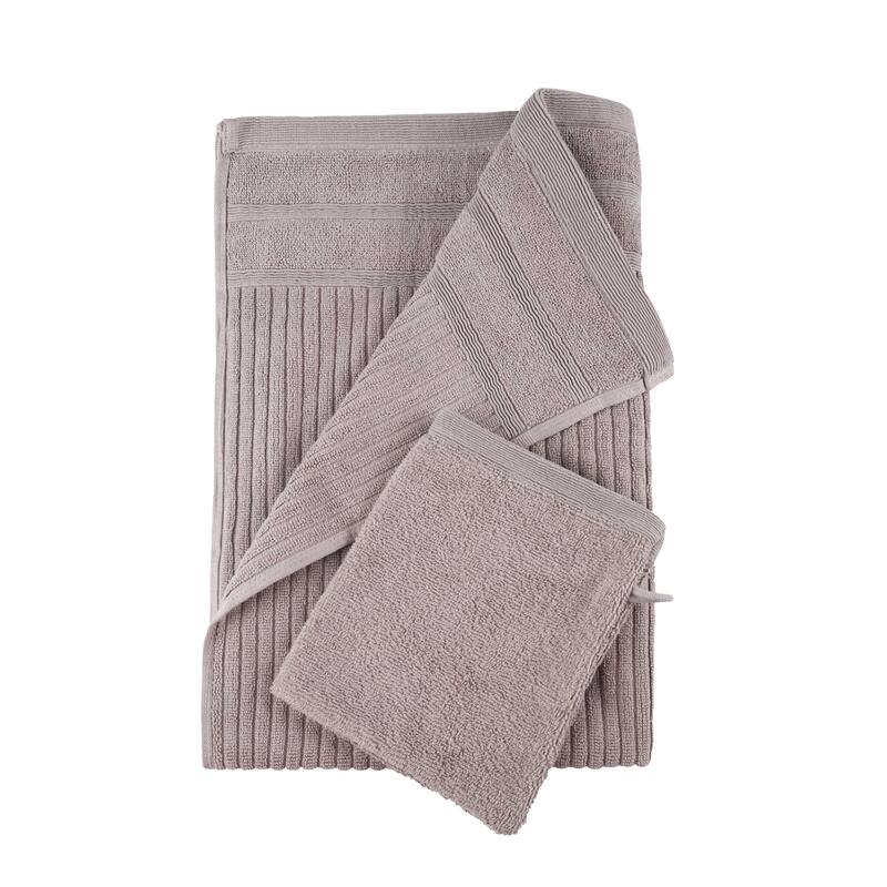 Egyptian Cotton 8 Piece Bath, Hand, and Face Towel Set with Bath Mitt by Superior