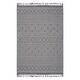 preview thumbnail 1 of 6, LOOM & LUXE Collection Grey/White/Geometric Indoor/Outdoor Area Rug 120" D x 93" W x 0.28" H