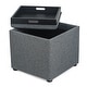 preview thumbnail 2 of 25, Adeco Storage Ottoman With Tray