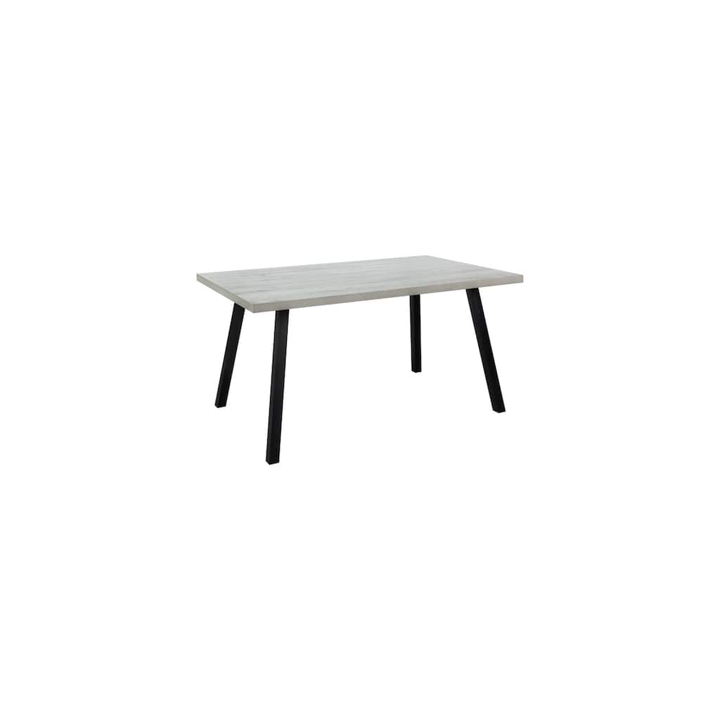 Rectangular Dining Table 60x36 Inch - Grey Wood Kitchen Table for 6 People with Durable Wooden Frame - 36