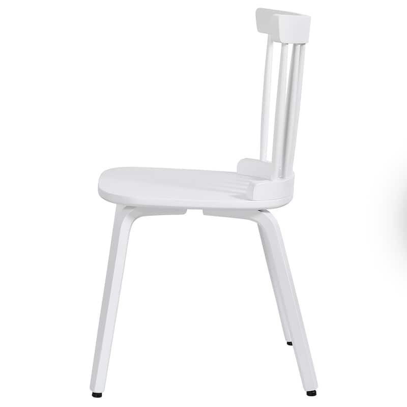 Solid Wood Spindle Back Windsor Dining Chairs, Set of 2 - 17.44" (W) x 19.7" (D) x 33.1" (H)
