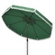 preview thumbnail 17 of 34, SAFAVIEH Milan 9ft Round Outdoor Patio Umbrella with Fringe Trim - UV Resistant, Crank Lift & Button Tilt