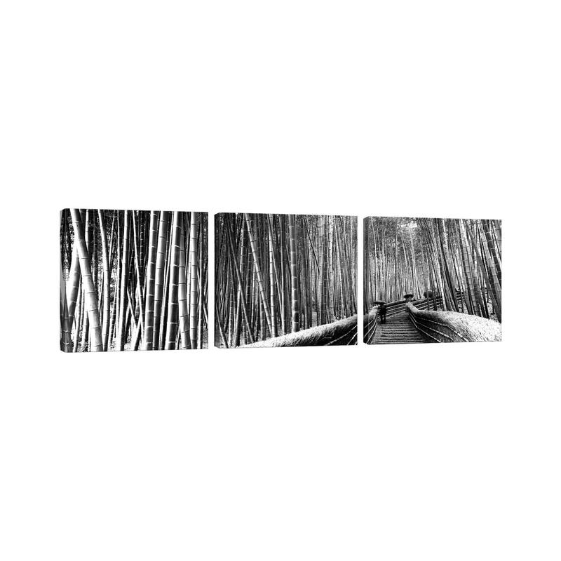 iCanvas "Stepped Walkway, Arashiyama, Kinki Region, Honshu, Japan" by Panoramic Images 3-Piece Canvas Wall Art Set