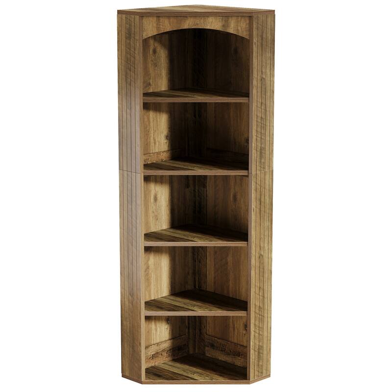 Corner Storage Cabinet, Corner Shelf Bookshelf Bookcase Display Rack, Living Room Bedroom Kitchen Home Office