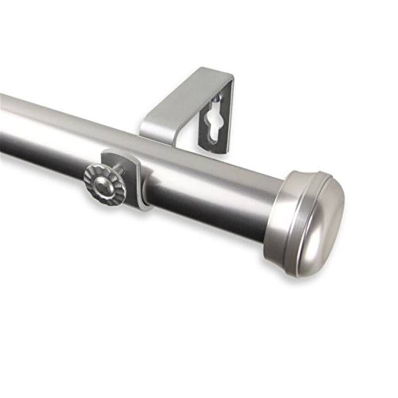 Sleek Rosen Curtain Rod with Contemporary Finials, Adjustable Length Design for Effortless Window Styling - 48