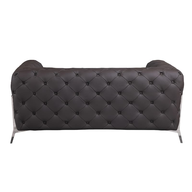 Top Grain 100% Italian Leather Loveseat