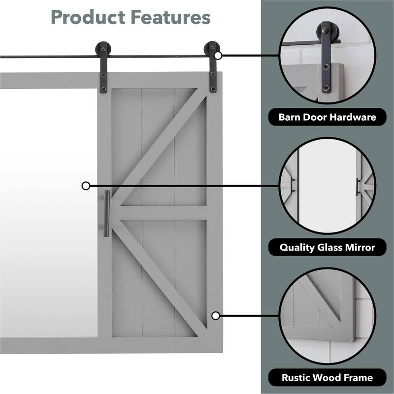 FirsTime & Co. Hayloft Farmhouse Barn Door Mirror
