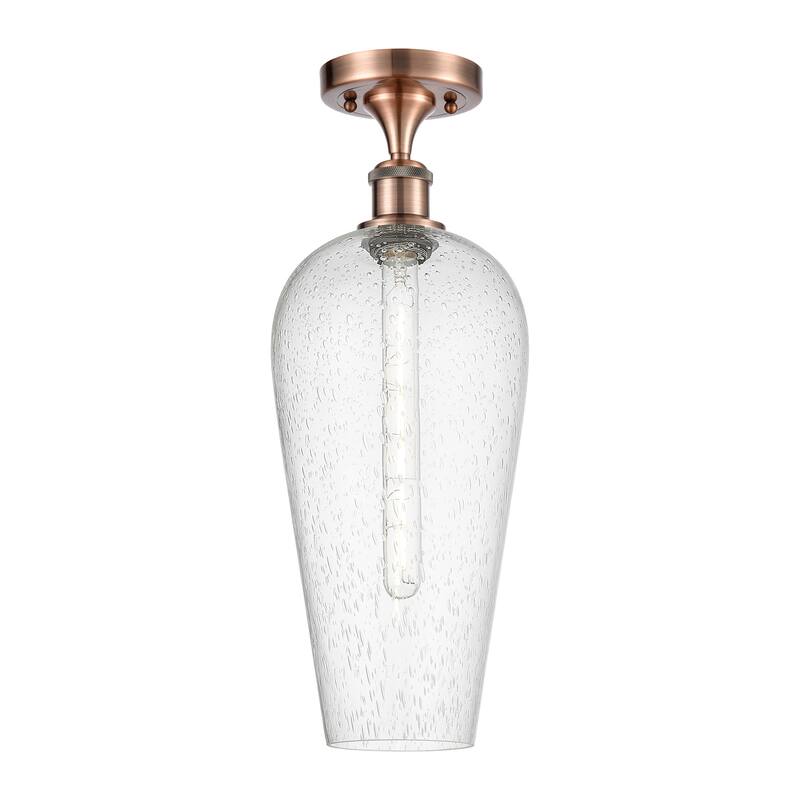 Innovations Lighting 516-1C-20-8 Chelsea Semi-Flush Chelsea 8" Wide - Antique Copper / Seedy