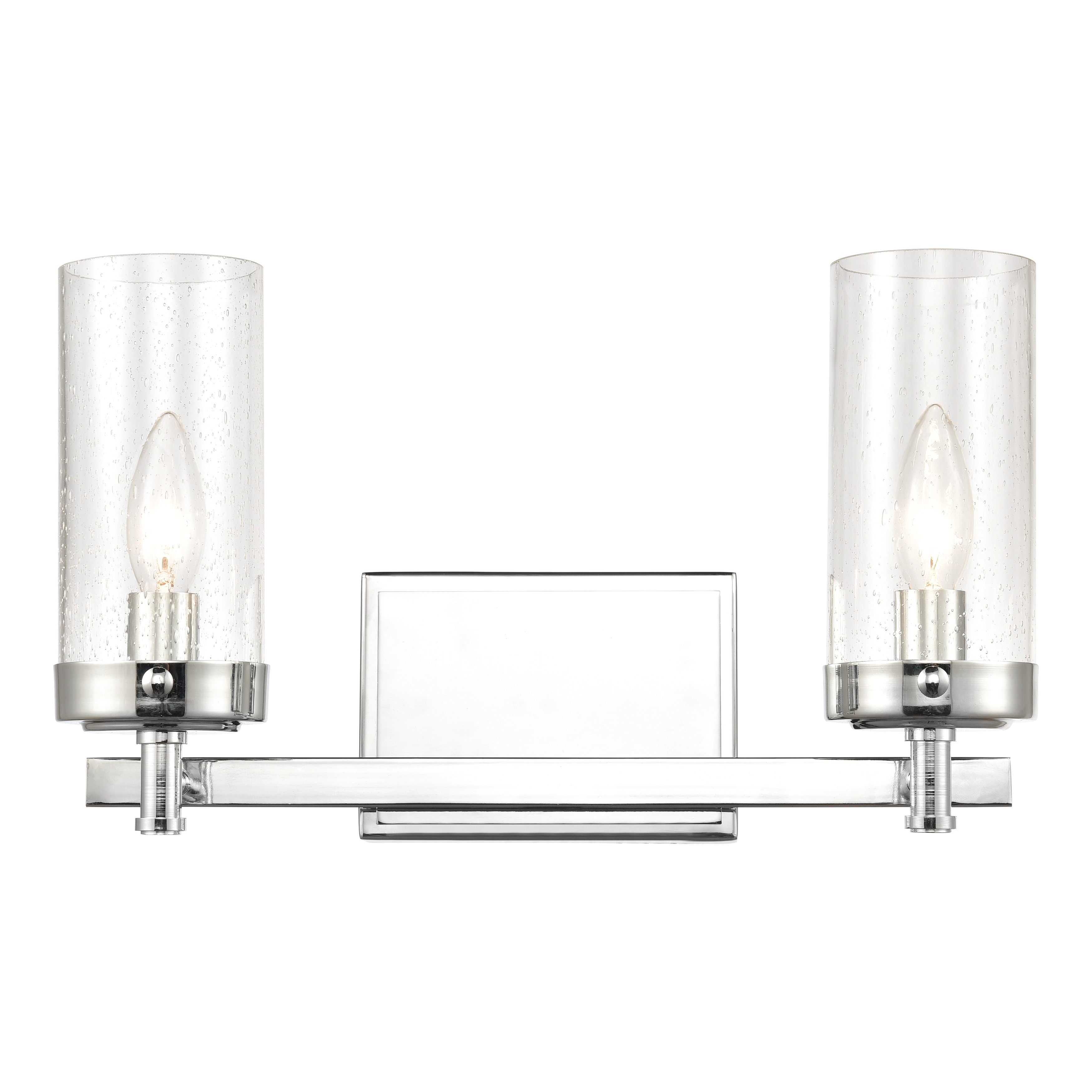 Elk Home Melinda Polished Chrome With Seedy Glass 2 Light Vanity Light