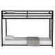 preview thumbnail 13 of 12, Low Profile Twin over Twin Bunk Bed with Ladder and Guardrails