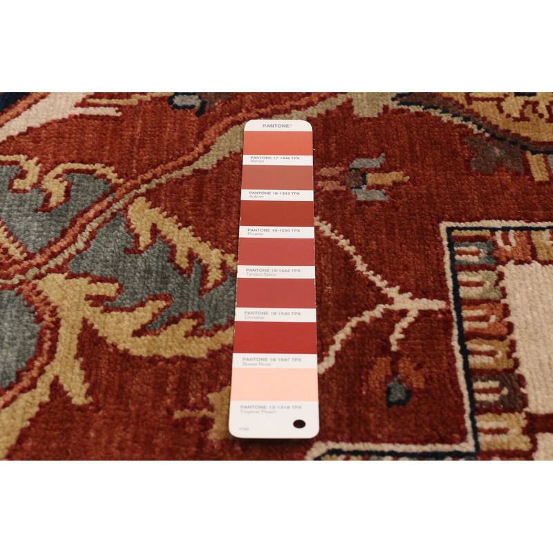 ECARPETGALLERY Hand-knotted Jules Sultane Dark Copper, Ivory Wool Rug - 9'9 x 13'10