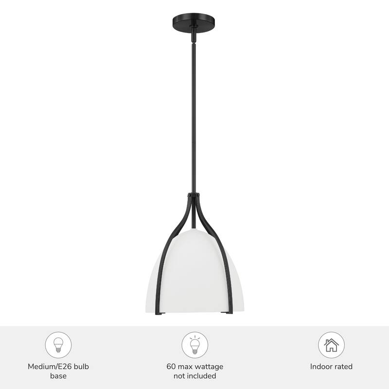 Hunter Arcelia 1-Light 12" Pendant - Modern, Contemporary, Transitional - Kitchen, Island, Dining Room, Entry.