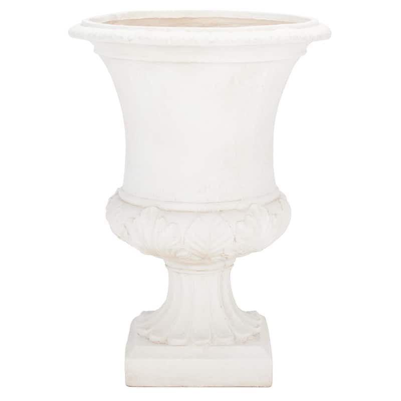 SAFAVIEH Outdoor Toprak Planter - 21" W x 21" D x 29" H - 21"W x 21"D x 29"H - Off-White