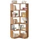 preview thumbnail 25 of 41, 6-Tier Corner Book Shelf, 64.9"Tall Freestanding Wood Industrial Bookcase Bookshelf