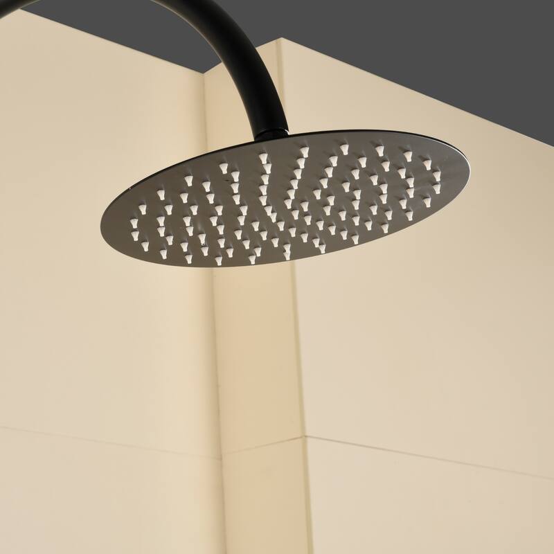 81"H Stainless Steel Freestanding Outdoor Shower with Handheld Shower